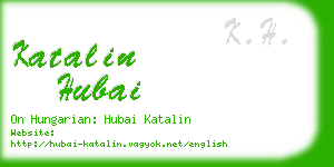 katalin hubai business card